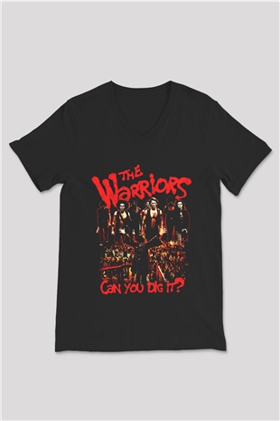The Warriors Siyah Unisex  V Yaka Tişört
