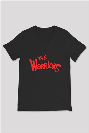 The Warriors Siyah Unisex  V Yaka Tişört
