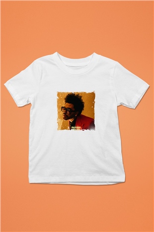 The Weeknd Baskılı Unisex Beyaz Çocuk Tişört