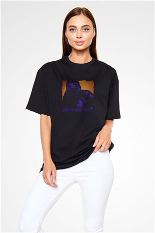 The Weeknd Baskılı Unisex Oversize Siyah Tişört