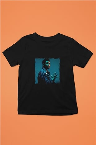 The Weeknd Baskılı Unisex Siyah Çocuk Tişört
