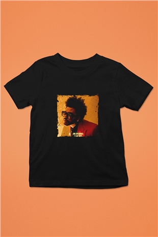 The Weeknd Baskılı Unisex Siyah Çocuk Tişört