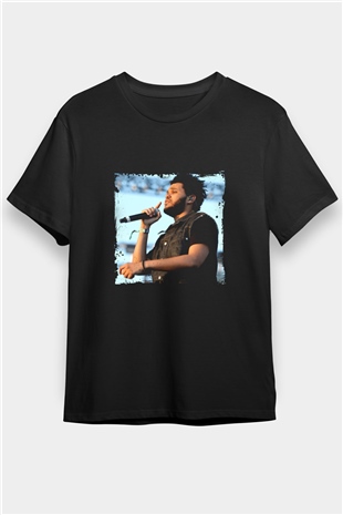 The Weeknd Baskılı Unisex Siyah Tişört