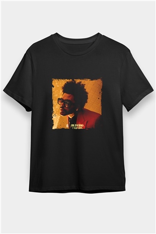 The Weeknd Baskılı Unisex Siyah Tişört