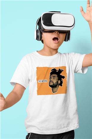 The Weeknd Beyaz Unisex Çocuk Tişört