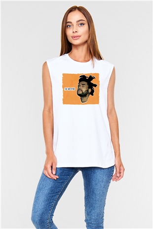 The Weeknd Beyaz Unisex Kolsuz Tişört
