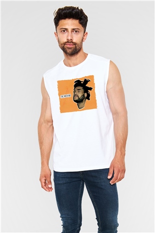 The Weeknd Beyaz Unisex Kolsuz Tişört