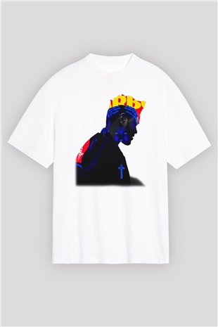 The Weeknd Beyaz Unisex Oversize Tişört T-Shirt