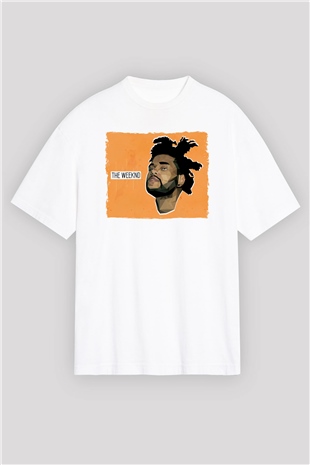The Weeknd Beyaz Oversize Tişört Oversize T-shirt - TişörtFabrikası