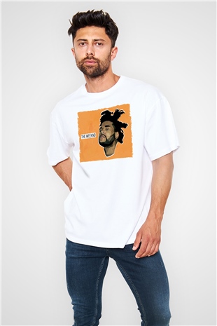 The Weeknd Beyaz Oversize Tişört Oversize T-shirt - TişörtFabrikası
