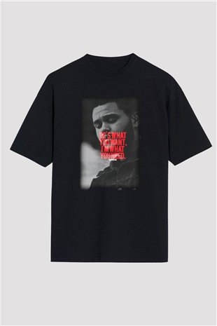 The Weeknd Siyah Unisex Oversize Tişört T-Shirt