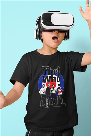The Who Baskılı Siyah Unisex Çocuk Tişört