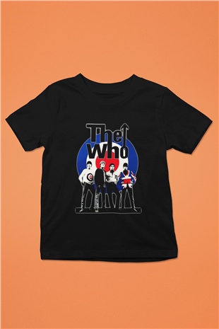 The Who Baskılı Siyah Unisex Çocuk Tişört
