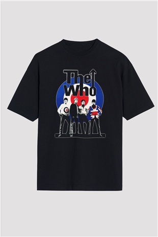The Who Siyah Unisex Oversize Tişört T-Shirt