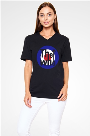 The Who Siyah Unisex V Yaka Tişört T-Shirt