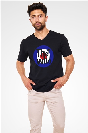 The Who Siyah Unisex V Yaka Tişört T-Shirt
