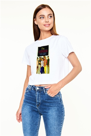 The Wonder Years Beyaz   Crop Top Tişört