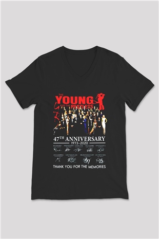 The Young and the Restless Siyah Unisex  V Yaka Tişört