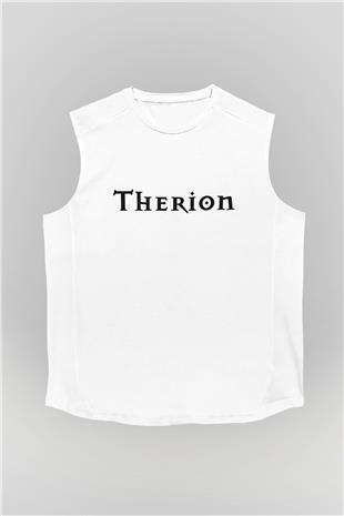Therion Baskılı Beyaz Unisex Kolsuz Tişört - Tshirt