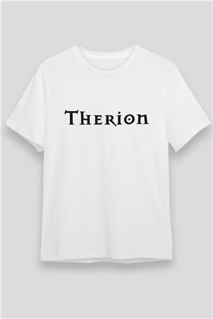 Therion Baskılı Unisex Beyaz Tişört - Tshirt