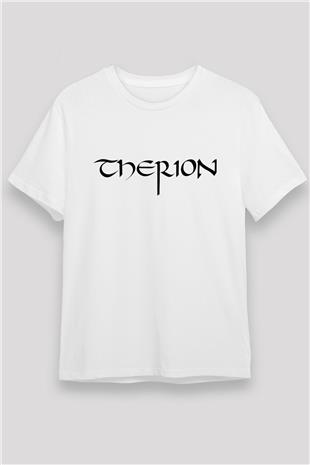 Therion Baskılı Unisex Beyaz Tişört - Tshirt