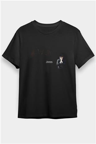Therion Baskılı Unisex Siyah Tişört - Tshirt