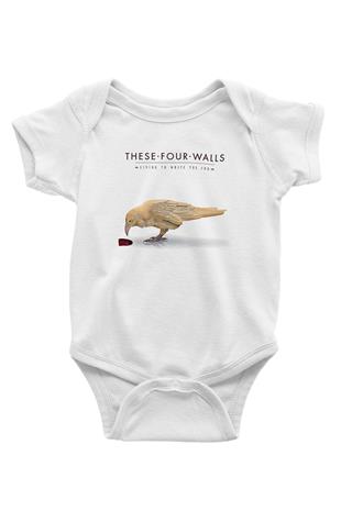 These Four Walls Baskılı Beyaz Unisex Bebek Body - Zıbın