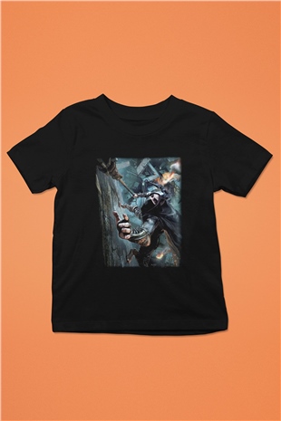 Thief Baskılı Siyah Unisex Çocuk Tişört