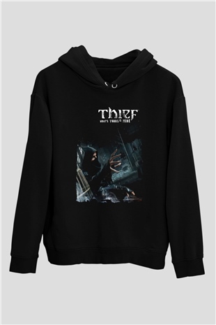 Thief Siyah Unisex Hoodie
