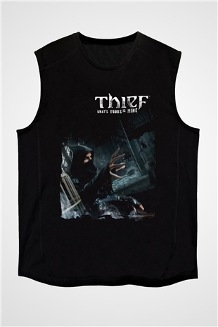 Thief Siyah Unisex Kolsuz Tişört