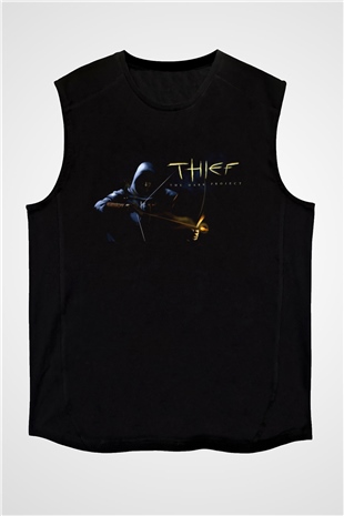 Thief Siyah Unisex Kolsuz Tişört