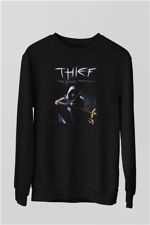 Thief Siyah Unisex Sweatshirt