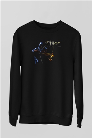 Thief Siyah Unisex Sweatshirt