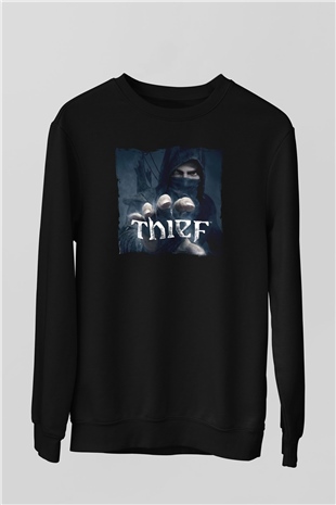 Thief Siyah Unisex Sweatshirt