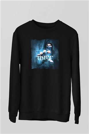 Thief Siyah Unisex Sweatshirt