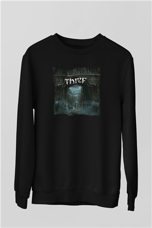 Thief Siyah Unisex Sweatshirt