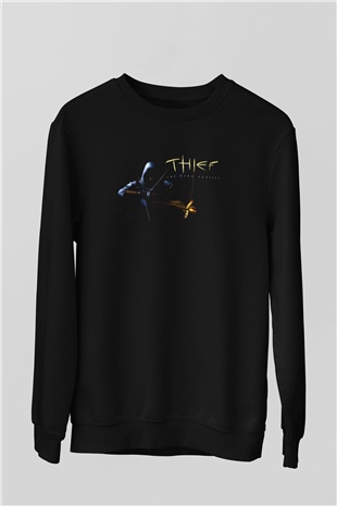 Thief Siyah Unisex Sweatshirt