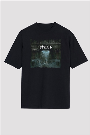 Thief Siyah Oversize Tişört Oversize T-shirt