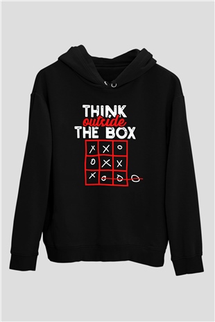 Think Outside BoxSiyah  Unisex Hoodie