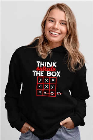 Think Outside BoxSiyah  Unisex Hoodie