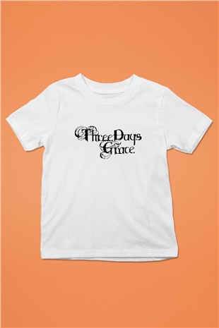 Three Days Grace Baskılı Beyaz Unisex Çocuk Tişört