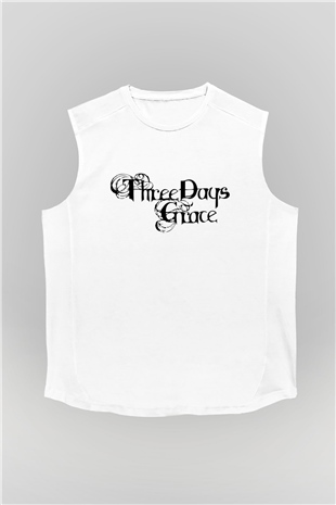 Three Days Grace Beyaz Unisex Kolsuz Tişört