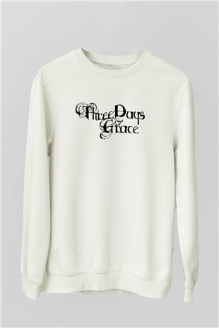 Three Days Grace Beyaz Unisex Sweatshirt