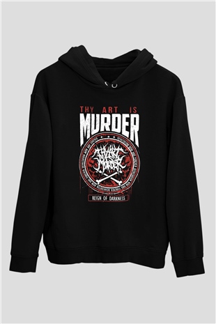 Thy Art Is Murder Siyah Unisex Kapşonlu Sweatshirt