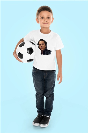 Tiesto Baskılı Beyaz Unisex Çocuk Tişört