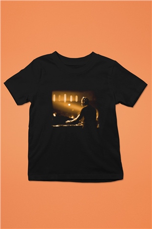 Tiesto Baskılı Siyah Unisex Çocuk Tişört