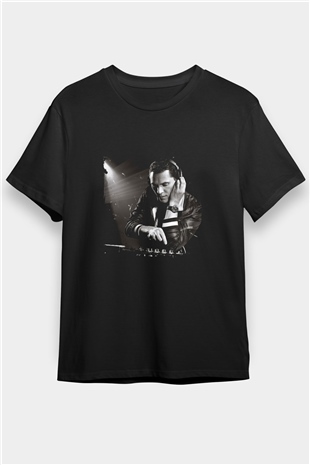 Tiesto Baskılı Unisex Siyah Tişört