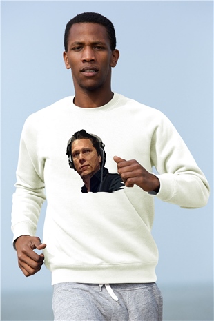 Tiesto Beyaz Unisex Sweatshirt