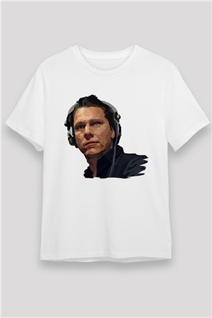 Tiesto Beyaz Unisex Tişört T-Shirt - TişörtFabrikası