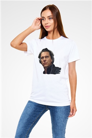 Tiesto Beyaz Unisex Tişört T-Shirt - TişörtFabrikası